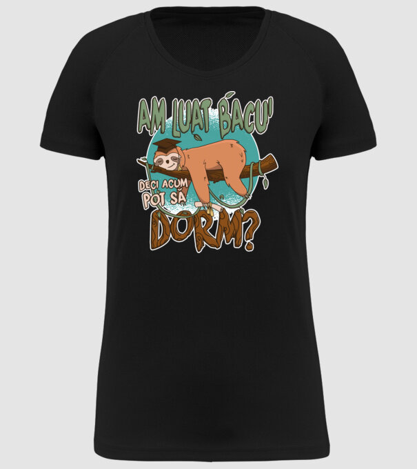 Leneș absolvent 2 model negru pe tricou