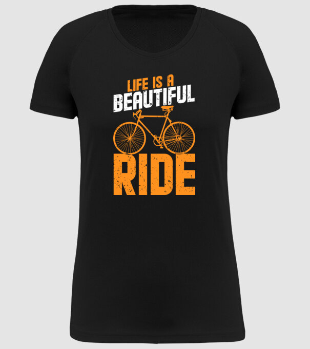 Life is a beautiful ride model negru pe tricou