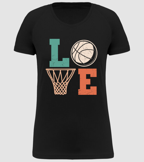LOVE basketball model negru pe tricou