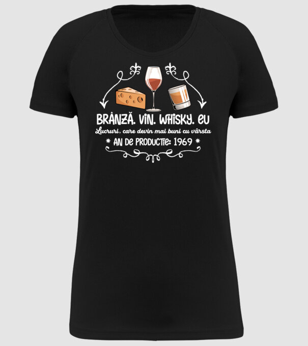 Lucruri, care devin mai buni cu vârsta 1969 55 de ani model negru pe tricou