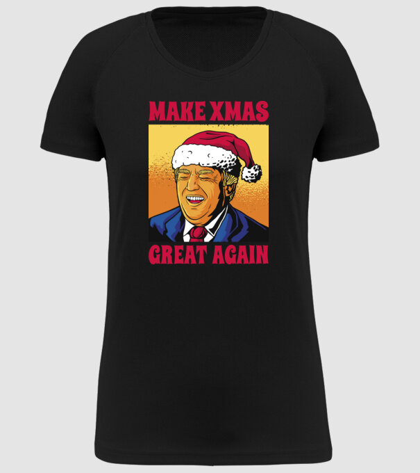 Make Xmas great again model negru pe tricou