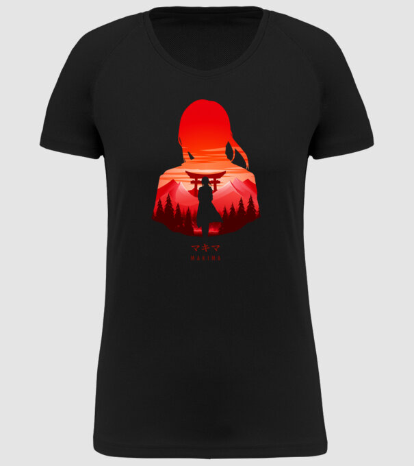 Makima model negru pe tricou