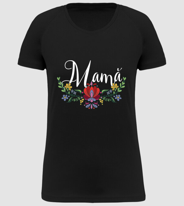 Mamă model negru pe tricou