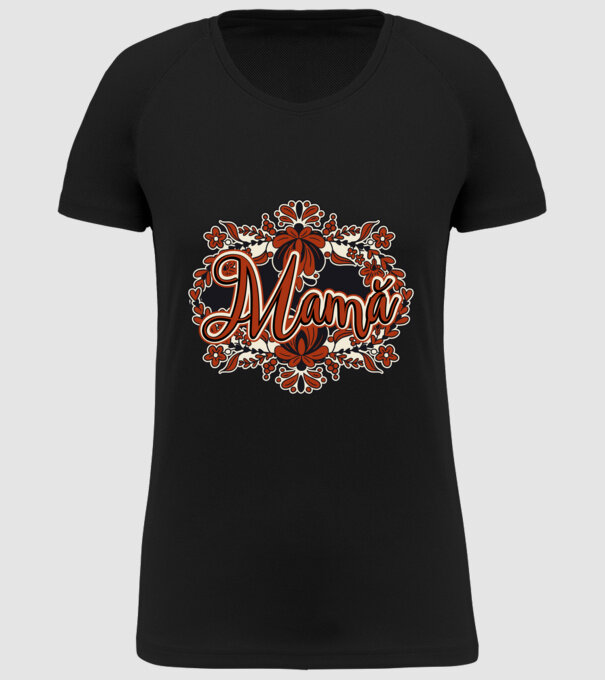 Mamă model negru pe tricou