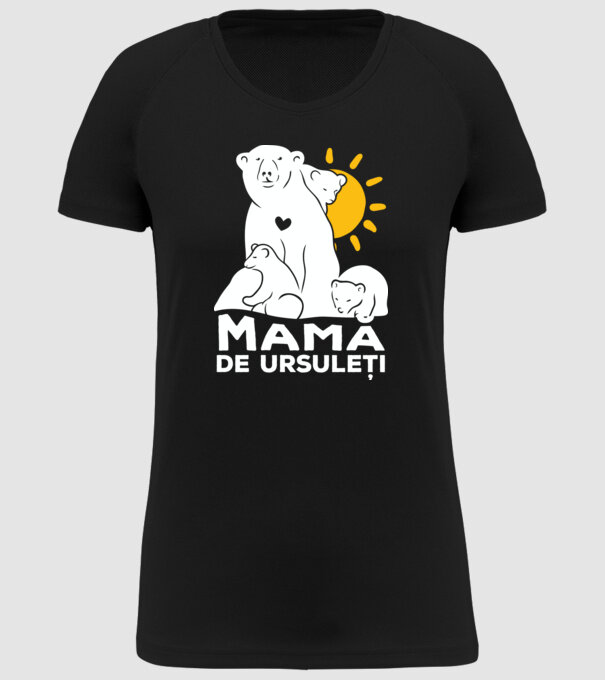 Minunată mamă de ursuleți model negru pe tricou