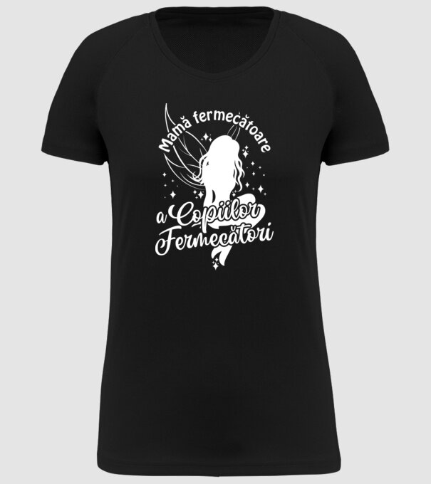 Mamă fermecătoare a copiilor fermecători model negru pe tricou