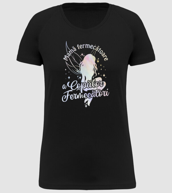 Mamă fermecătoare a copiilor fermecători model negru pe tricou
