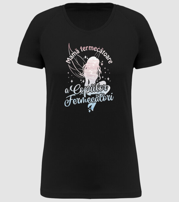 Mamă fermecătoare a copiilor fermecători model negru pe tricou