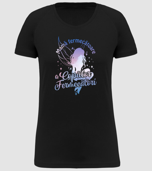 Mamă fermecătoare a copiilor fermecători model negru pe tricou