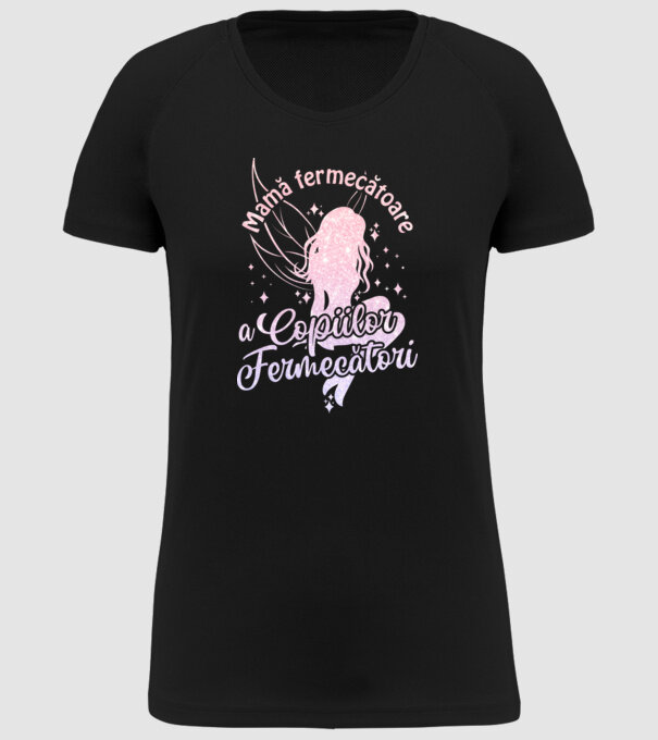 Mamă fermecătoare a copiilor fermecători model negru pe tricou