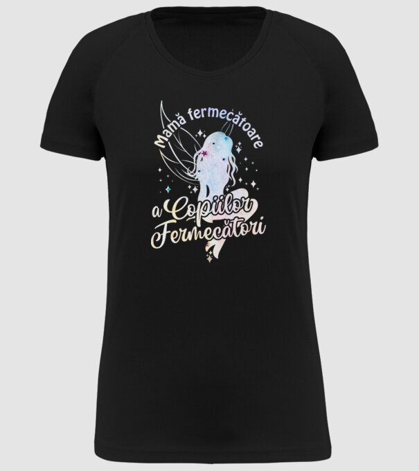 Mamă fermecătoare a copiilor fermecători model negru pe tricou