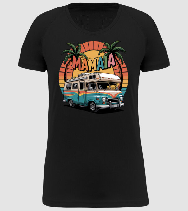 MAMAIA model negru pe tricou