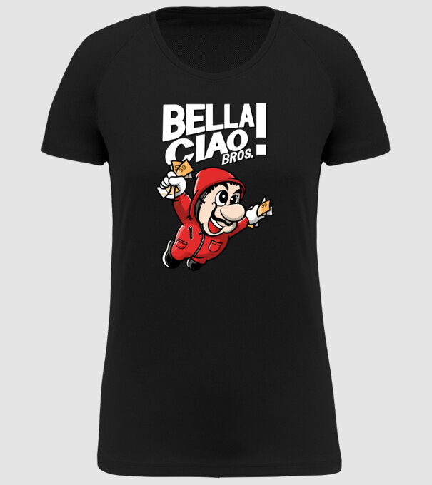 mario la casa de papel model negru pe tricou
