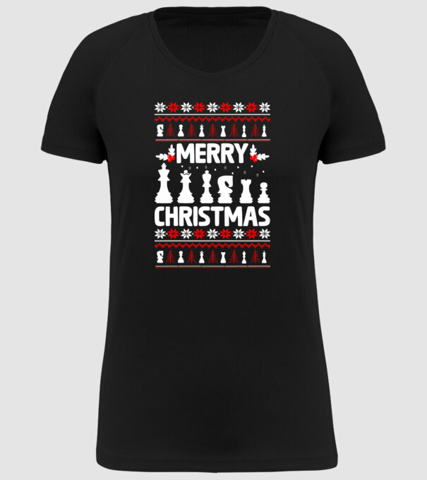 merry chessmass 2 model negru pe tricou