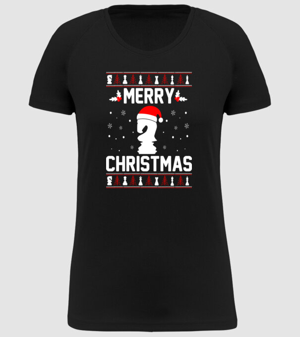 merry chessmass 3 model negru pe tricou