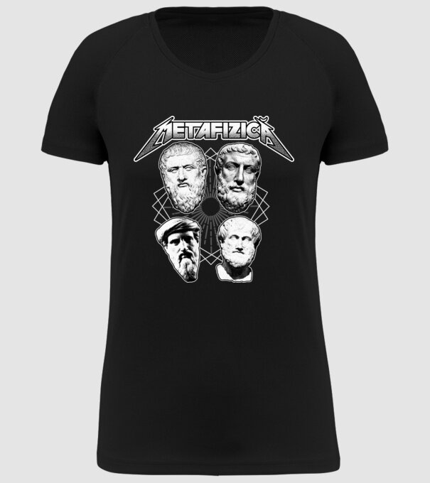 metafizică model negru pe tricou