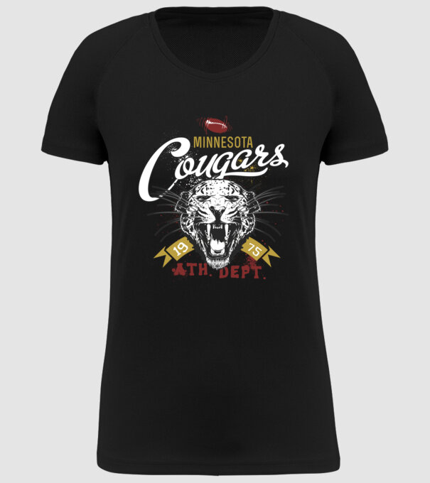 Minesota Cougars model negru pe tricou