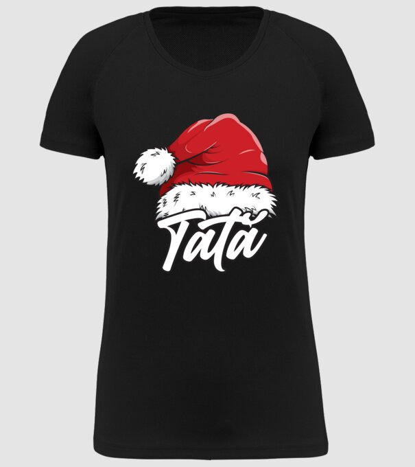 tată Santa Hat model negru pe tricou