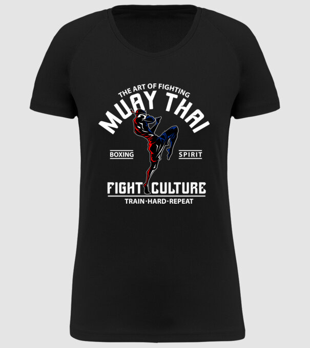 Muay Thai model negru pe tricou