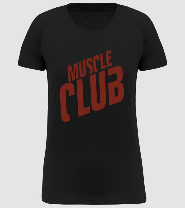 Muscle Club model negru pe tricou