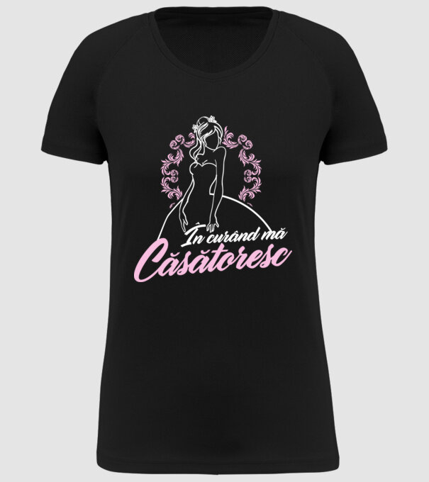 În curând mă căsătoresc model negru pe tricou