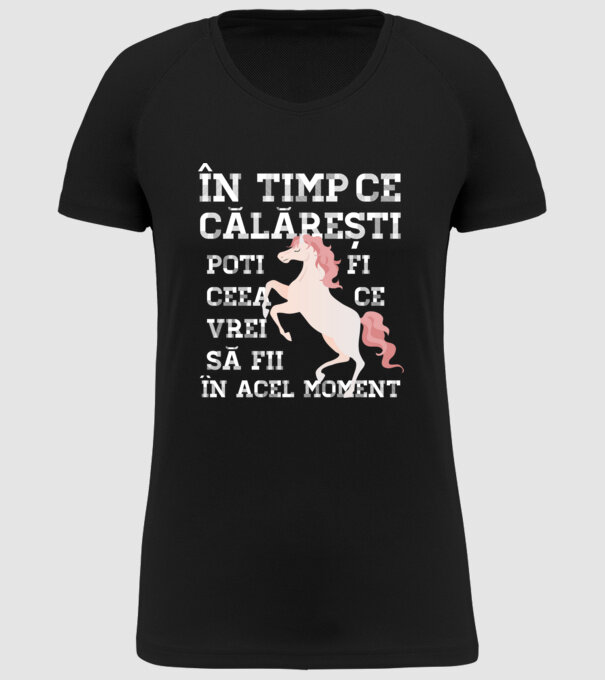 în timp ce călărești poți fi ceea ce vrei să fii - în acel moment model negru pe tricou