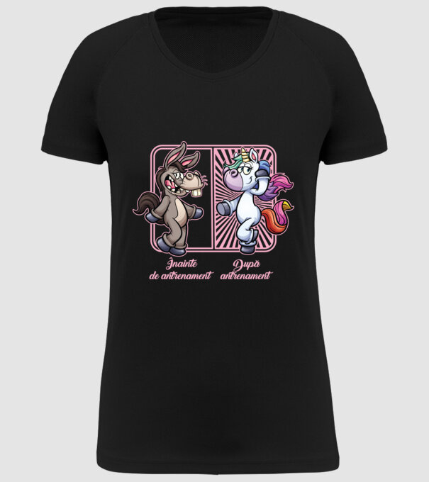 inainte de antrenament model negru pe tricou