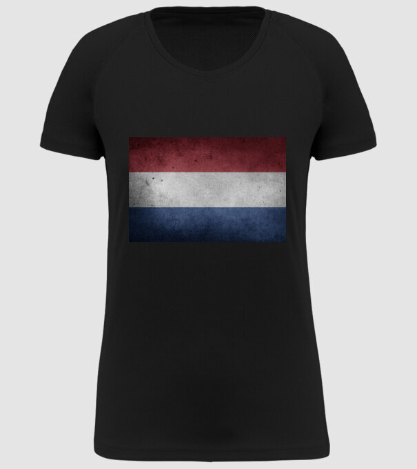 NETHERLANDS model negru pe tricou