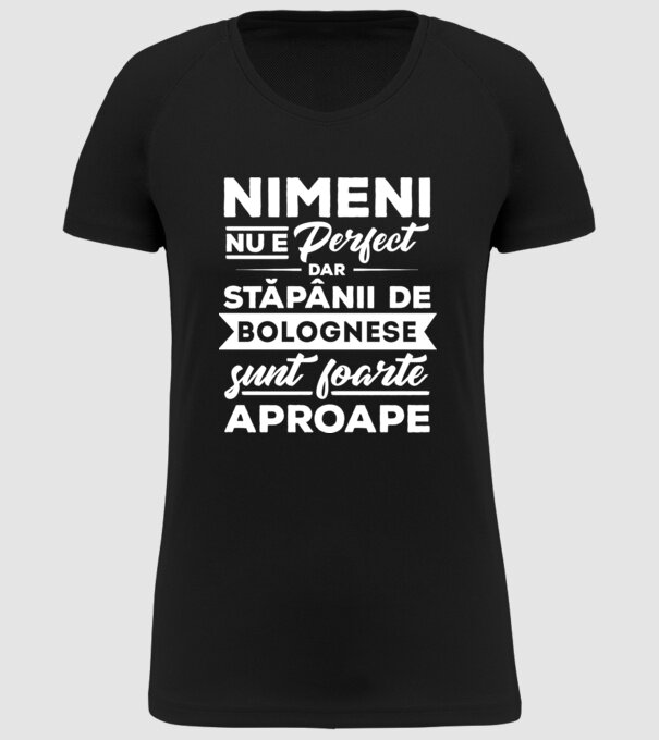 nimeni nu e perfect, dar stăpânii de bolognese sunt foarte aproape model negru pe tricou