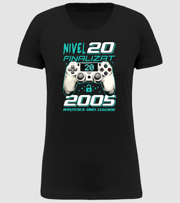 Nivel finalizat 20 2005 model negru pe tricou