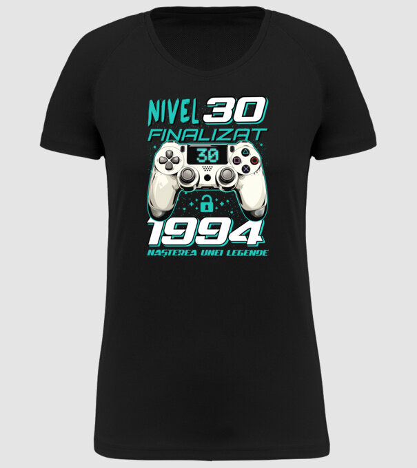 Nivel finalizat 30 1995 model negru pe tricou