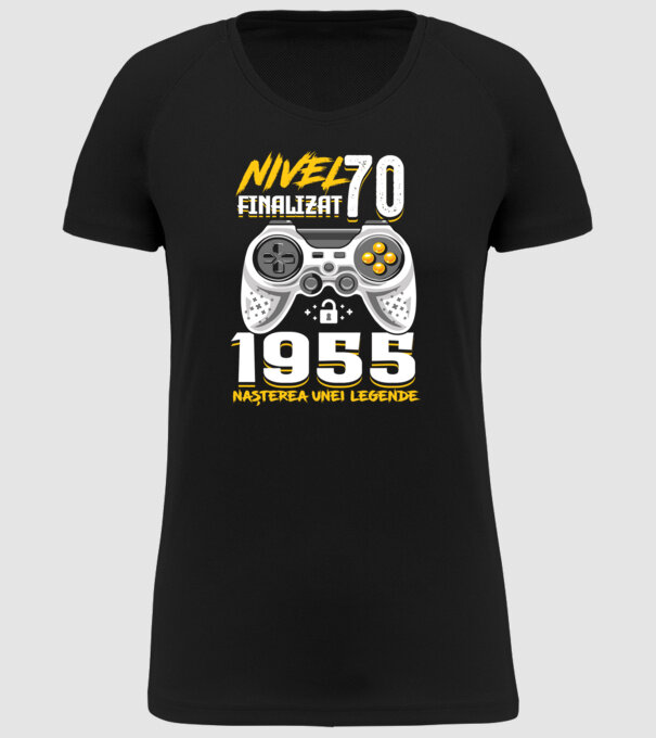 Nivel Finalizat 70 model negru pe tricou