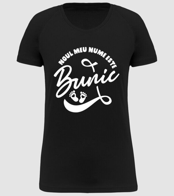 Noul meu nume este Bunic model negru pe tricou