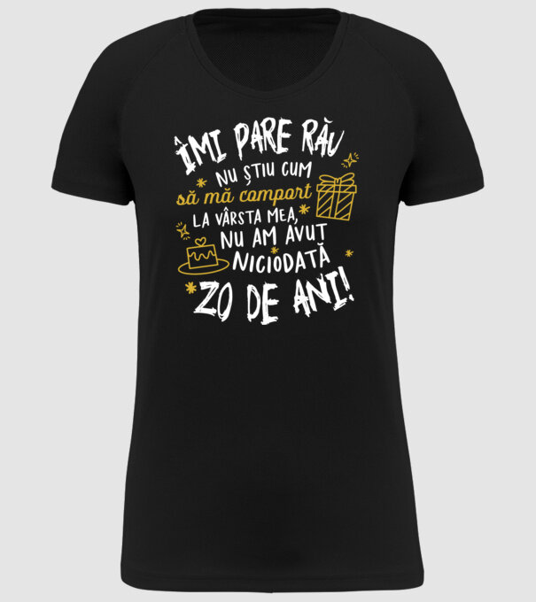 Nu am avut niciodată 20 de ani model negru pe tricou