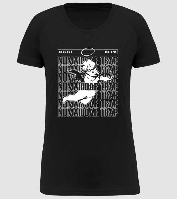 numaidoar trap model negru pe tricou