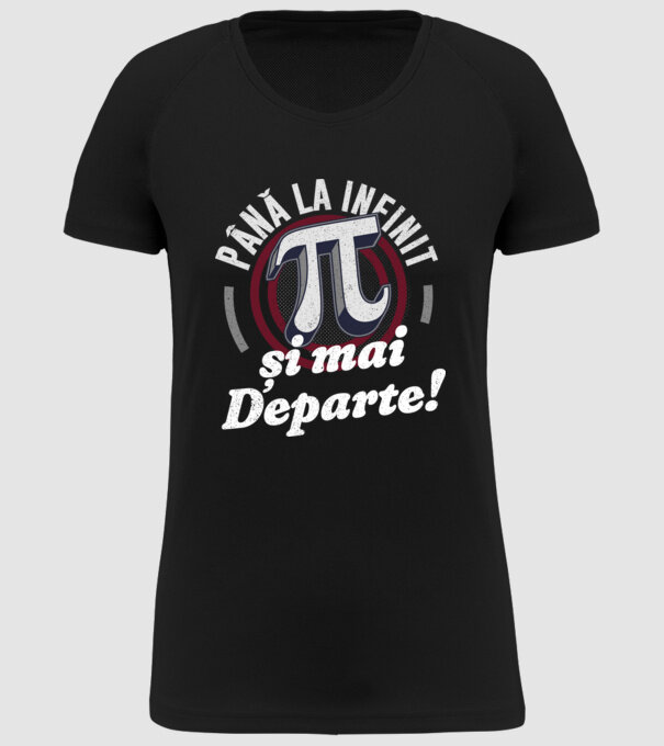 Până la infinit și mai departe! model negru pe tricou