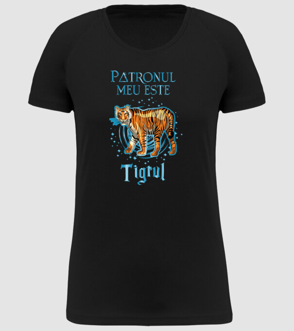 Patronul meu este TIGRUL model negru pe tricou