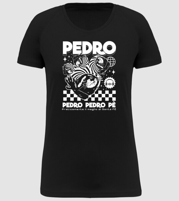 Pedro techno model negru pe tricou