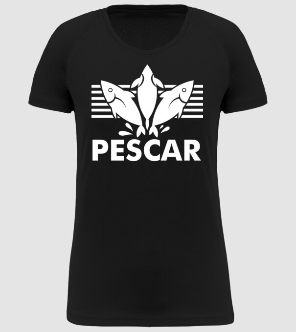 Pescar original model negru pe tricou