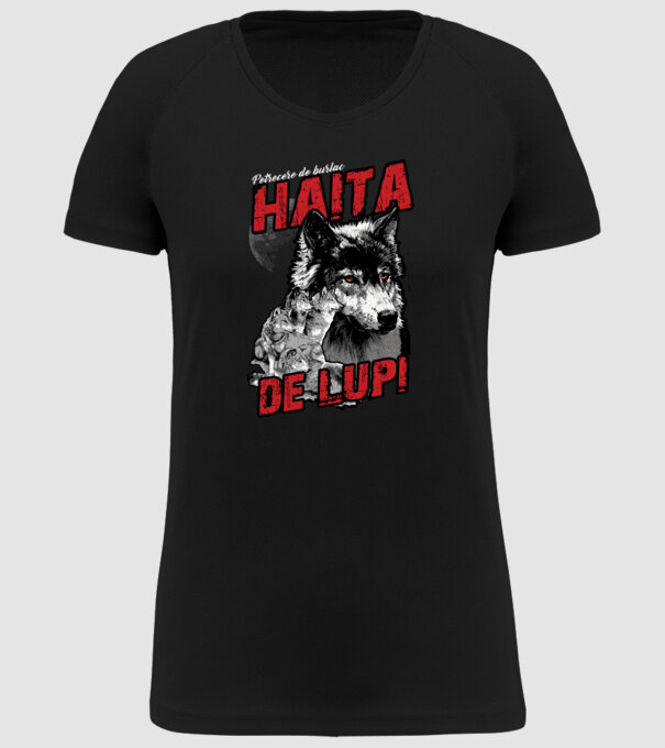 Petrecere de burlac - haită de lupi model negru pe tricou