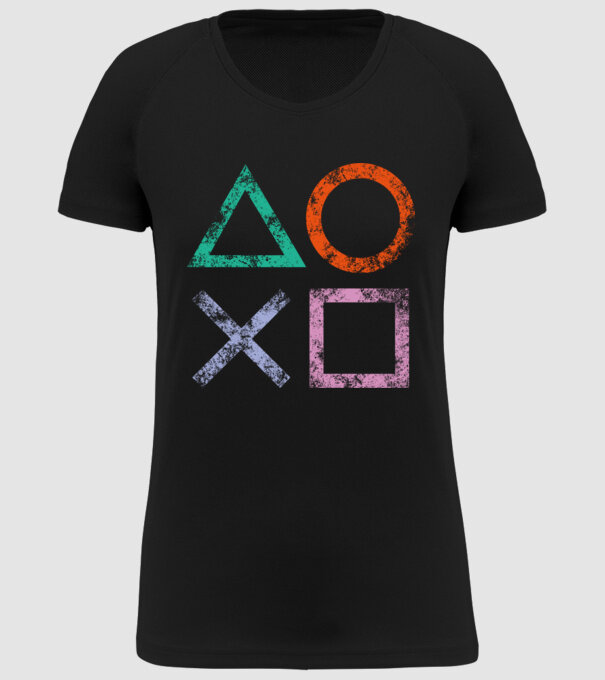 PlayStation icon model negru pe tricou