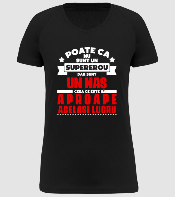 poate că nu sunt un supererou, dar sunt un naș, ceea ce este aproape același lucru model negru pe tricou