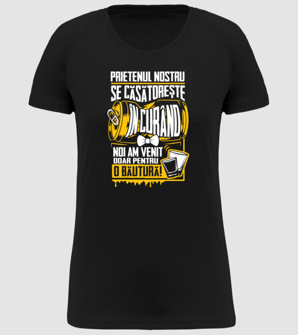 Prietenul nostru se căsătorește în curând model negru pe tricou