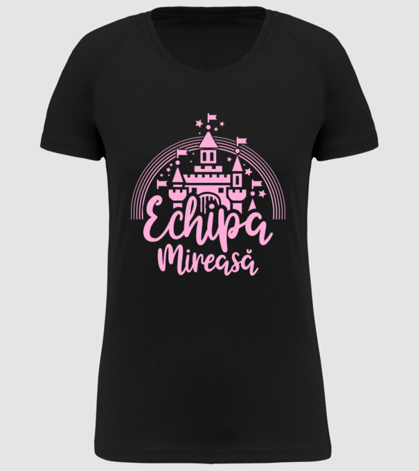 Prinţesă mireasă model negru pe tricou