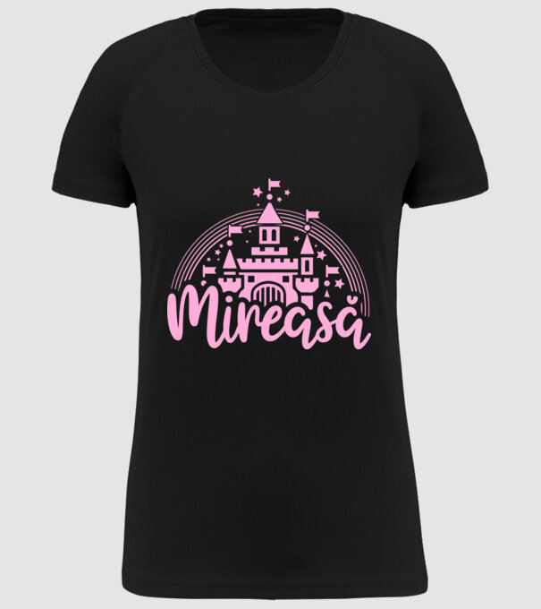 Prinţesă mireasă model negru pe tricou