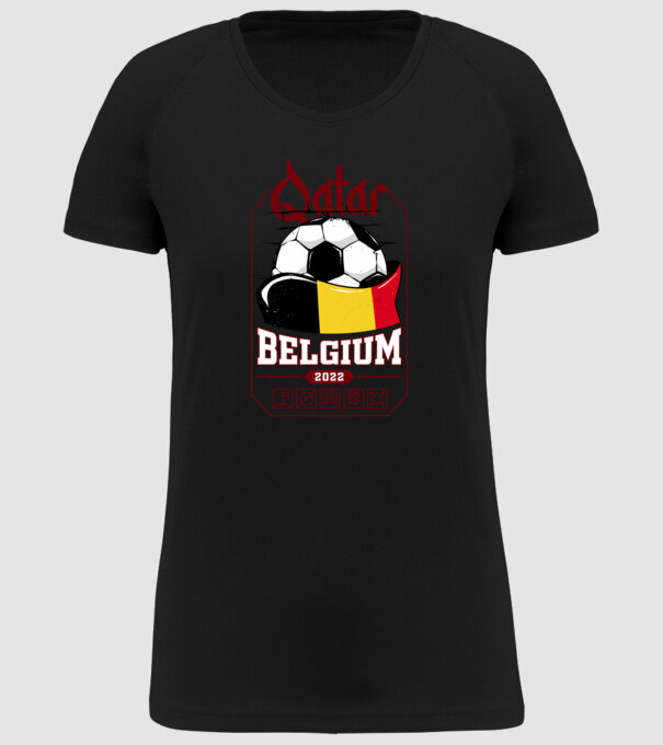 Qatar teams Belgium model negru pe tricou
