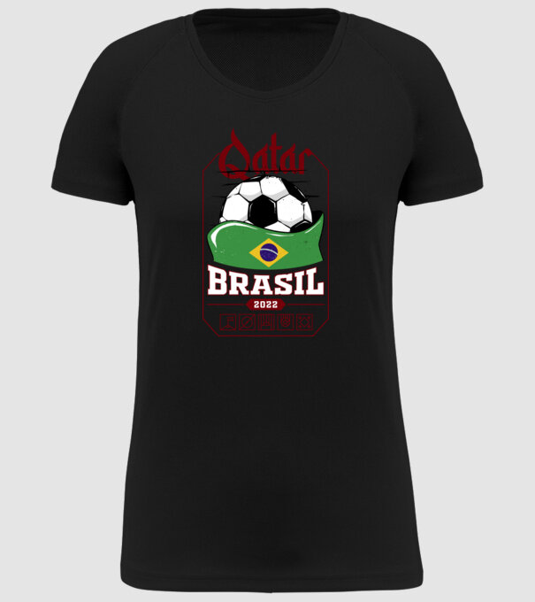 Qatar teams Brasil model negru pe tricou