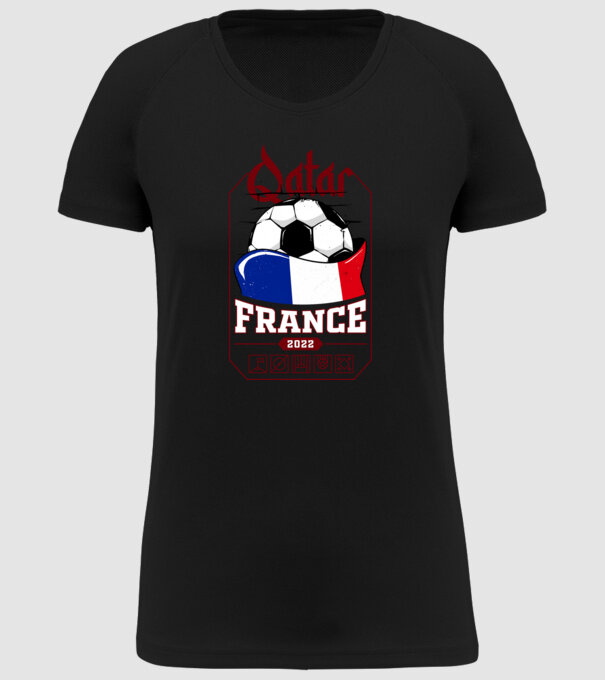 Qatar teams France model negru pe tricou