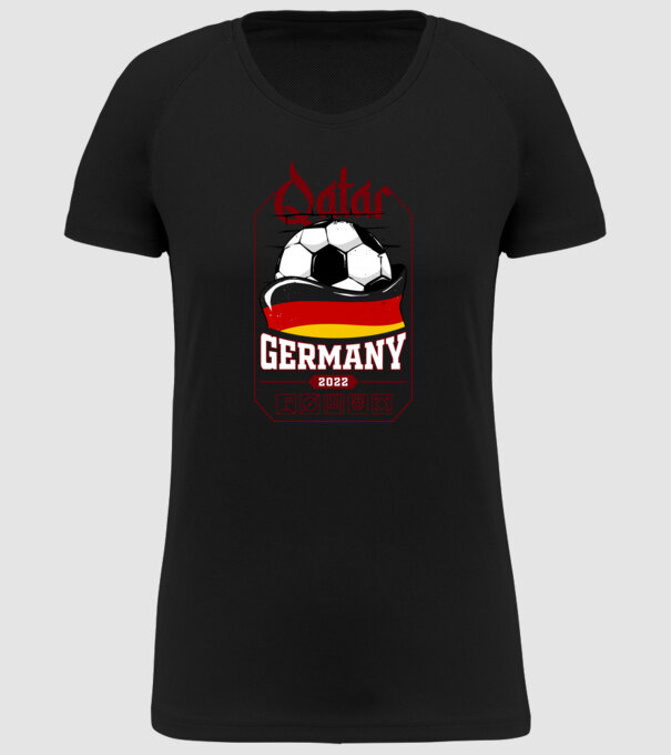 Qatar teams Germany model negru pe tricou