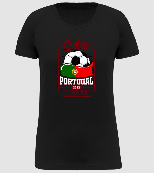 Qatar teams Portugal model negru pe tricou